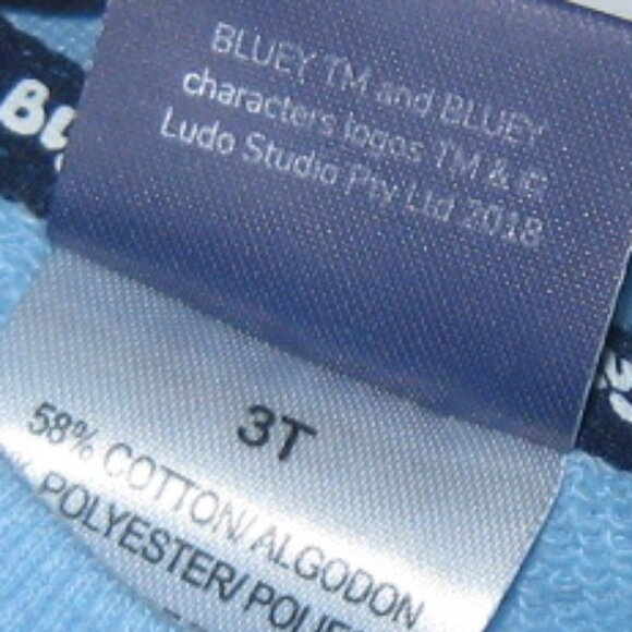 Bluey LUDO BBC Studio Kids 2 Piece Shorts Set Ribbed Knit Hemline Cuffs Size 3T - Picture 2 of 2